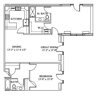 1BR/1.5BA - Legacy Lofts
