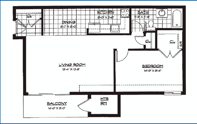 1BR/1BA - Cynwood Club Apartments