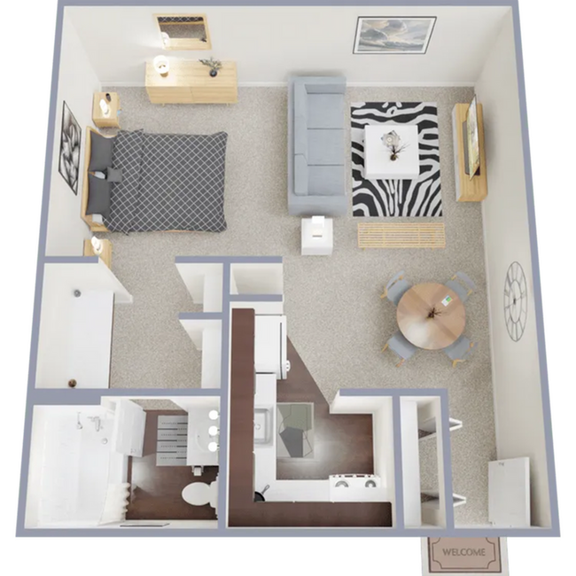 520 square foot studio apartment - Pine Crest