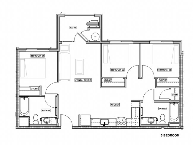 Floorplan - Lincoln Avenue Apartments