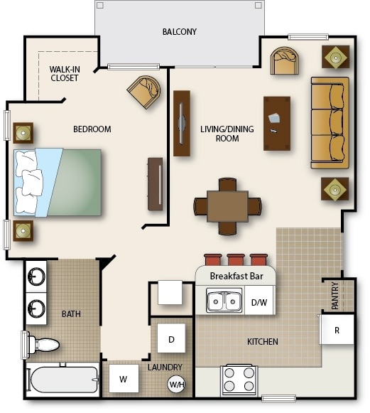 Floorplan - Osceola Bend Apartment Homes