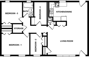4BR/1BA - Perrytown Apartments