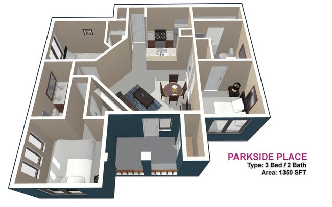 3 BED / 2 BATH - Parkside Place