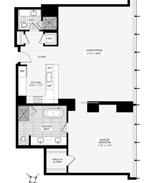 1BR/1.5BA - Millennium Tower