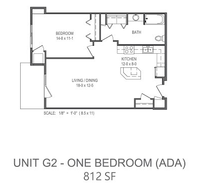 Unit G2 - One Bedroom (ADA) - Artisan Square