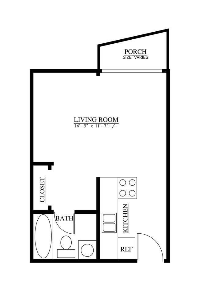 Studio - Treehouse West Apartments II