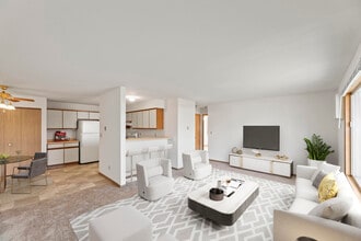living room with sample furniture - 203 E Lake Park Pl