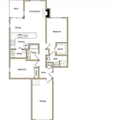 2 Bedroom 2 Bathroom - Van Mall North Apartments