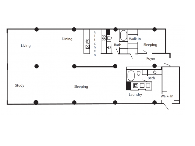 Floorplan - South Side on Lamar