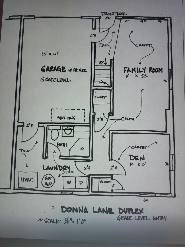 Floor Plan 1st Floor - 3919 N Donna Ln