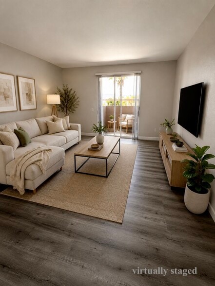 living room. new blinds and new flooring - 231 W Horizon Ridge Pky
