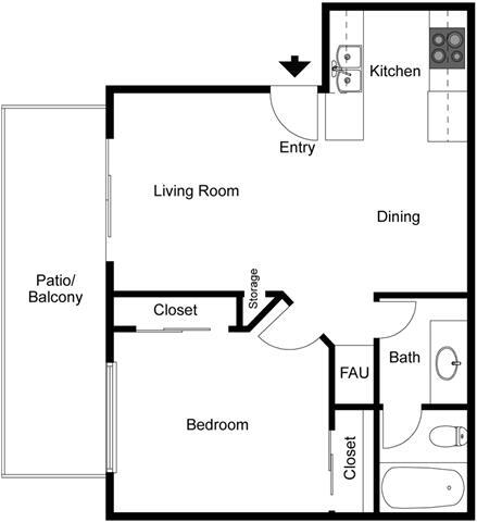 Floorplan - Red Oak Villas Apartments