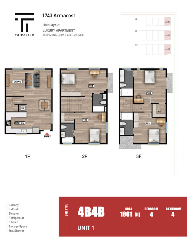 Floorplan - 1743 Armacost Ave