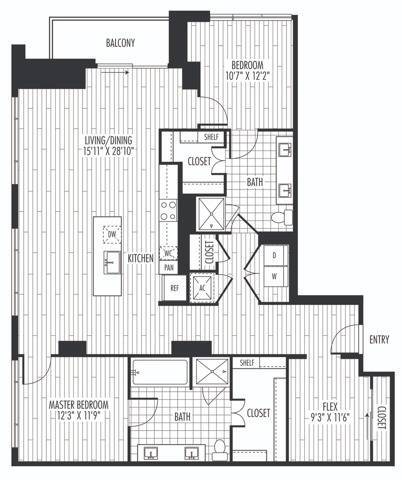 B4 Floor Plan - The Residences at La Colombe d'Or