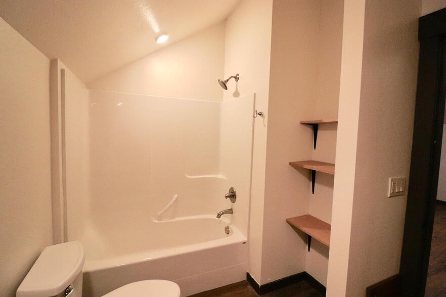 bathroom shower and storage - 6864 Ne Oregon St