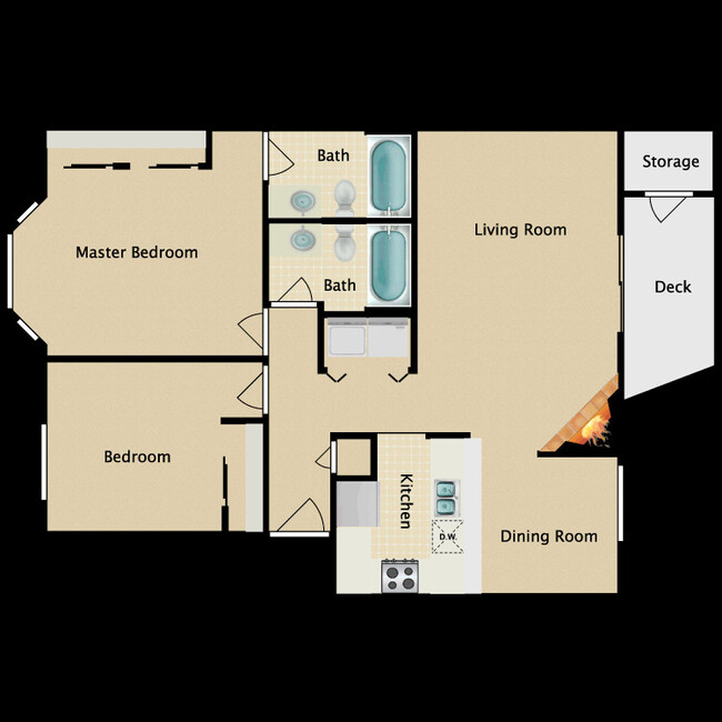 C Floor Plan - College Pointe Apartments