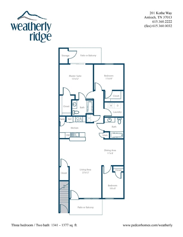 3BR/2BA - WEATHERLY RIDGE I