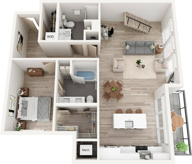 Floor Plan Penthouse A2 1st Floor - Ox-Op Apartments