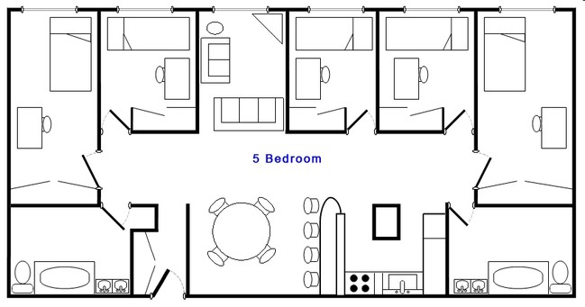 5BR/2BA - Harrison Apartments