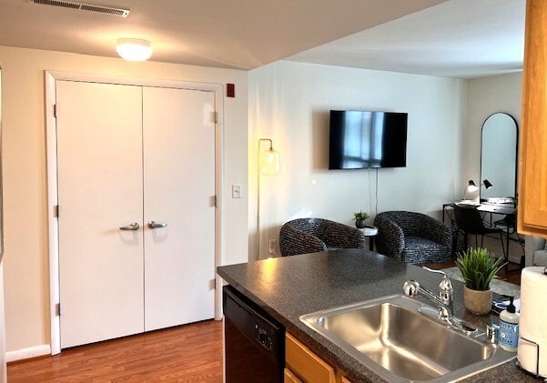 View TV from Kitchen - 350 G St SW