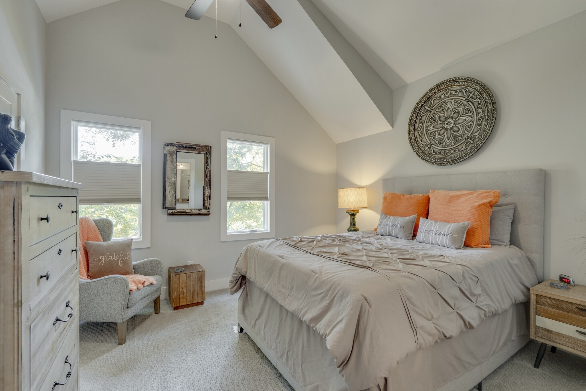 2nd Bedroom Ensuite with Top Down Bottoms Up Custom blinds - 1910 11th Ave N