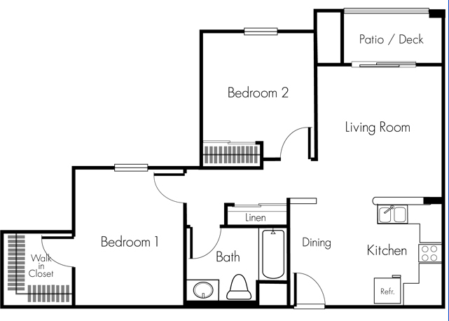 2BR/1BA - Dorado Senior Apartments