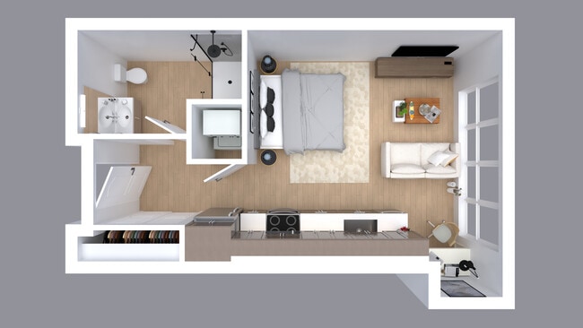 Studio Floorplan - Victory Heights