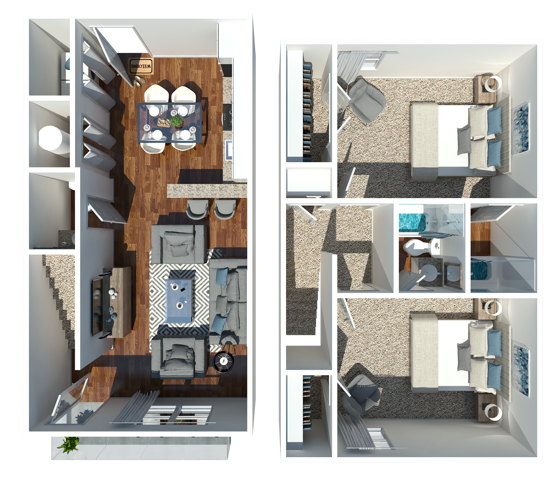 Two Bedroom Two and Half Bathroom - Dana Downs