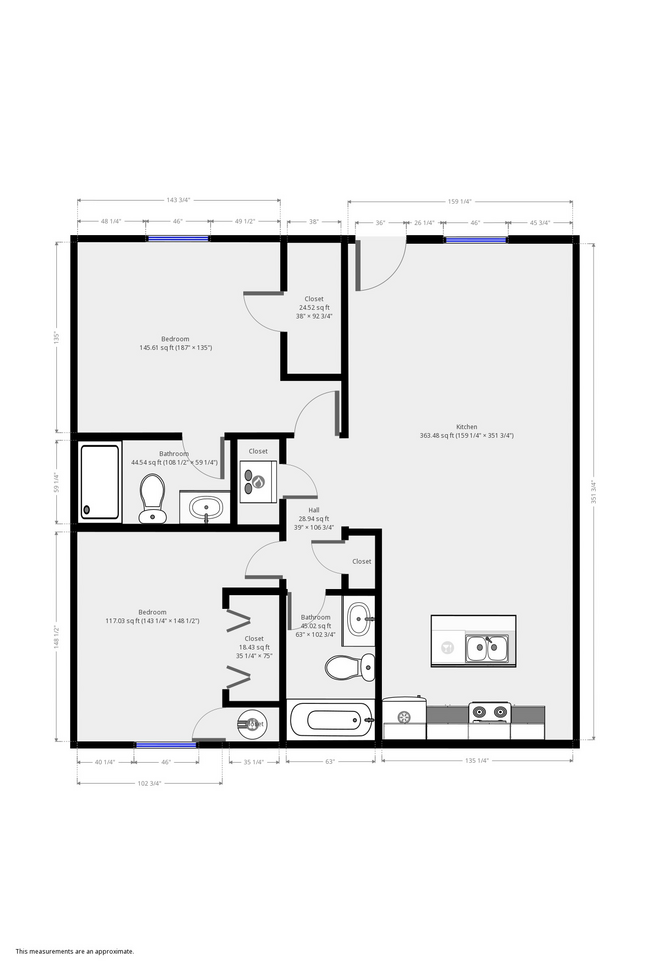 Crestwood 2bd 2ba - Ground Floor.jpg - XCrestwood