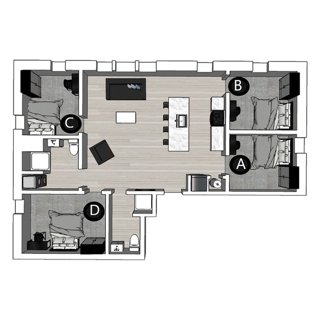 4BR/2BA - Lux South - The Lux and Lofts