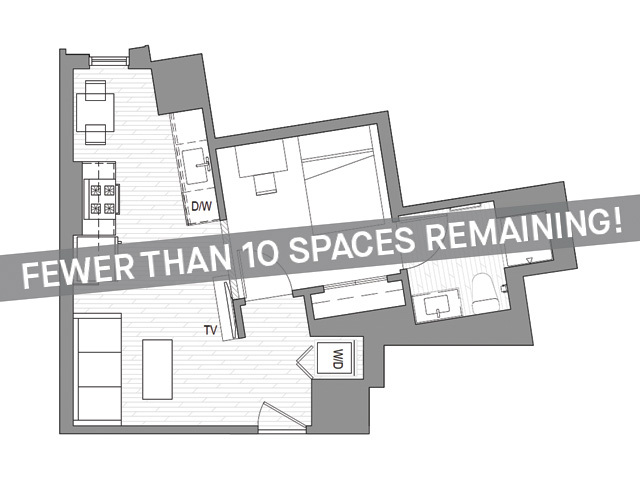 1x1 D - Fewer than 10 Spaces Remaining! - Student | Rise at Riverfront Crossings