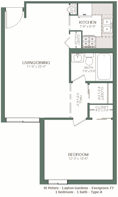 Floorplan - Layton Gardens - 62+ Senior Apartments