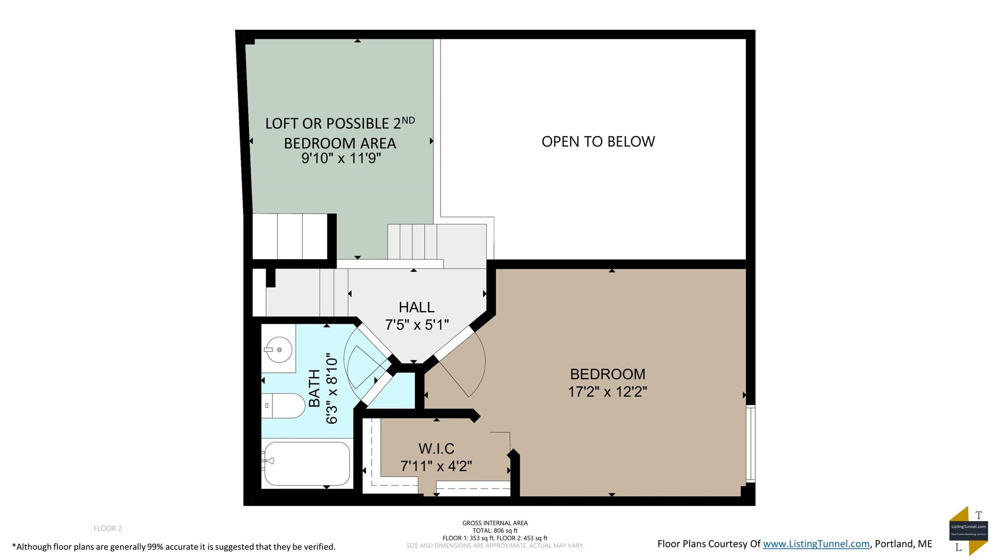 Upper Floorplan - 99 Silver St