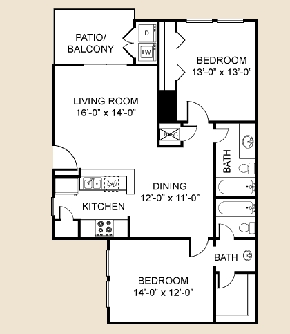 2BR/2BA - Crystal Creek Apartments