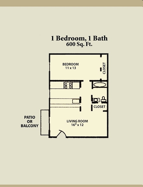 1BR/1BA - Royal Arms