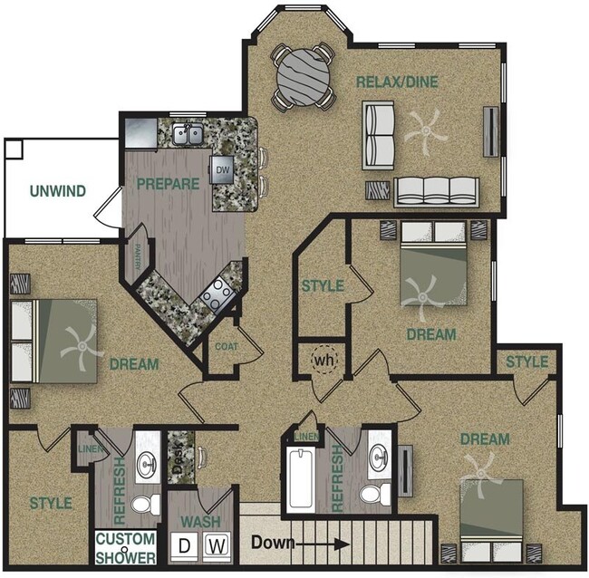 Floorplan - Stonepost Crossing Apartments