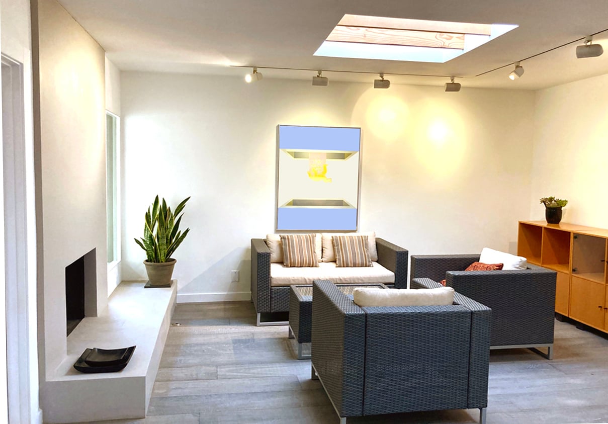 Living Room & Ceiling Operable Skylight. - 8616 Wonderland Ave