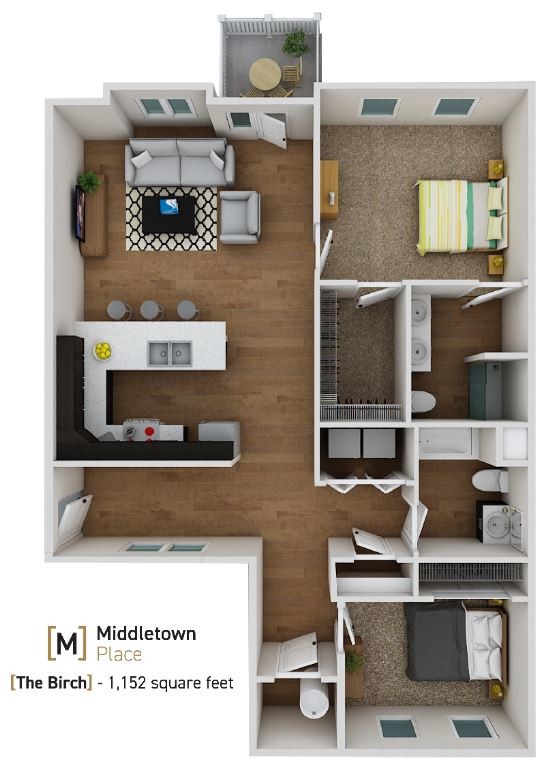 Floorplan - Middletown Place Apartments