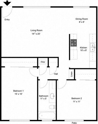 Floorplan - Monticello Apartments