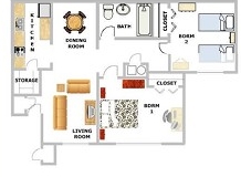 2BR/1BA - Greentree Apartments