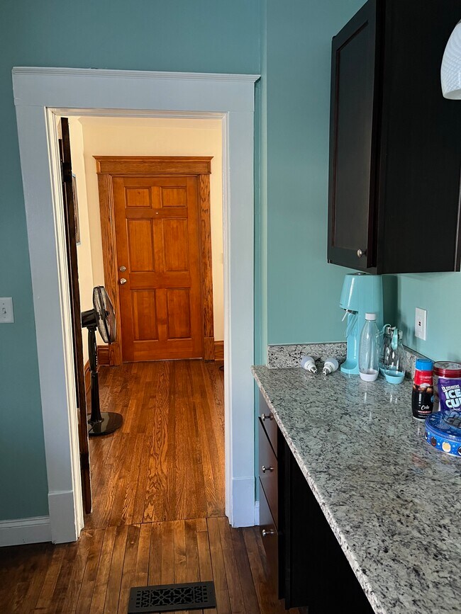 Kitchen to LR, Front door - 215 Custer Ave