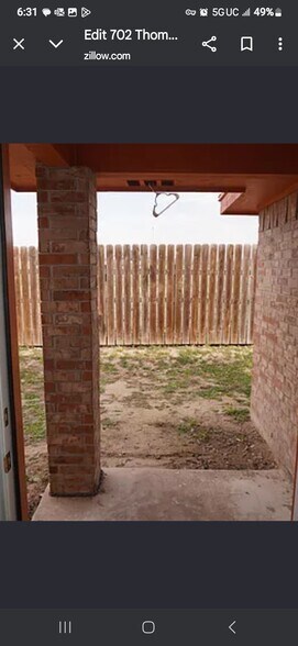Back porch - 702 Thompson Rd