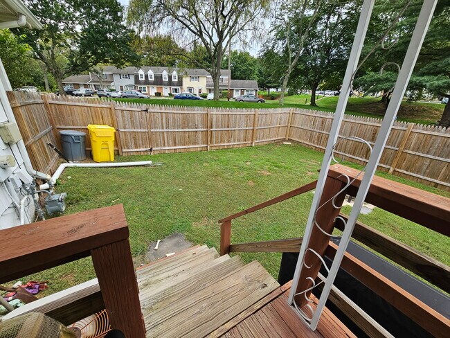 Fenced in backyard - 536 Millshire Dr