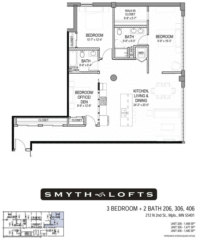 Floorplan - Smyth Lofts | Luxury Lofts in the North Loop