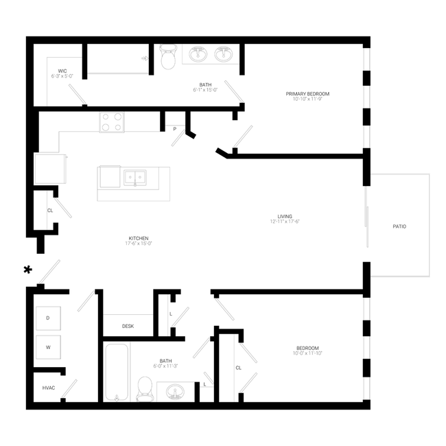 Floorplan - The Cunningham Apartments