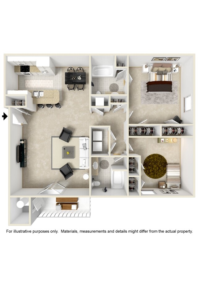 Floorplan - Reserve at Gulf Hills Apartment Homes