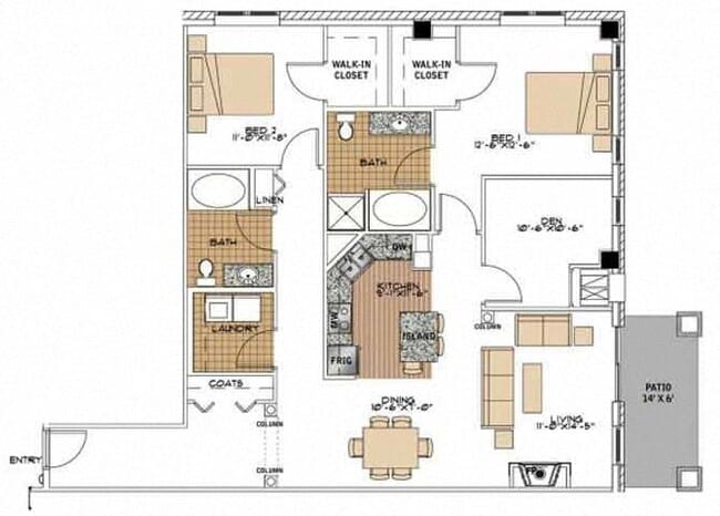Floorplan - Marketplace and Main Apartments