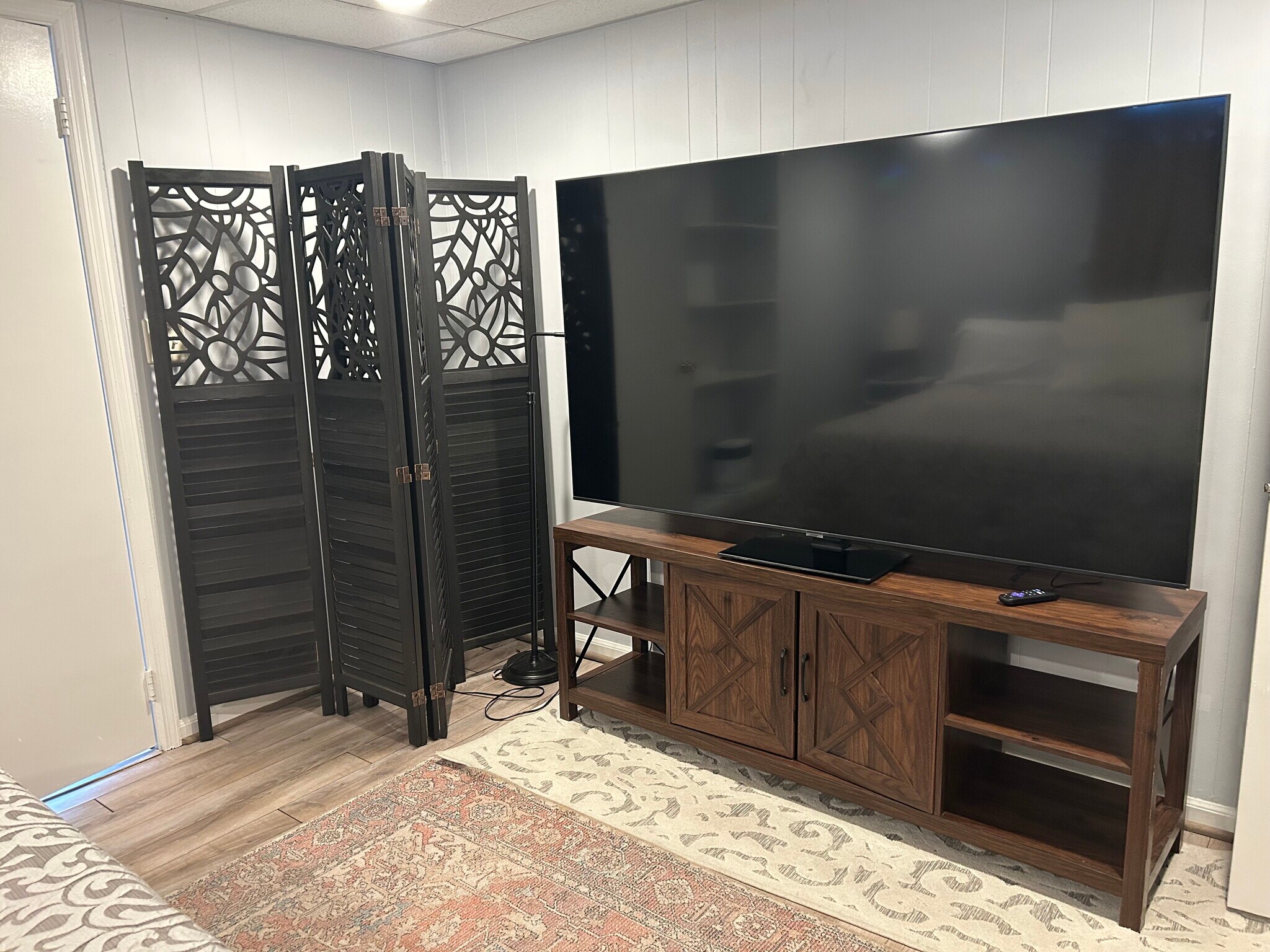 Large Smart TV in Master - 122 Tucker Dr