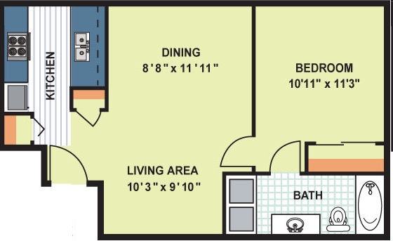 1BR/1BA - Carlyle Court