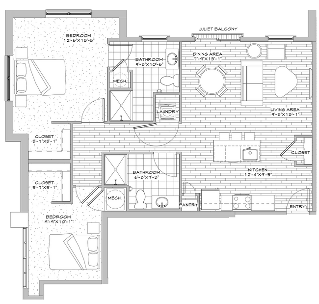 Jerome 206- 2bed_-1 1 - The Jerome
